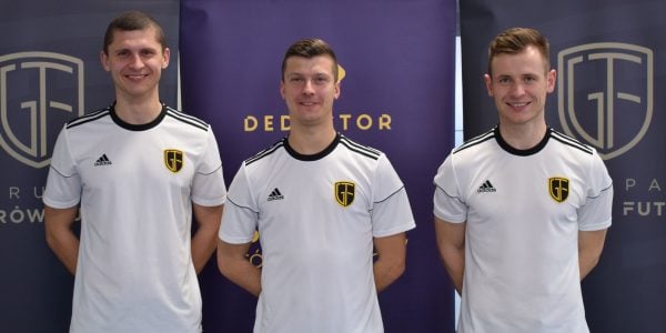 Dawid Szwarga, Mateusz Maciejewski i Łukasz Targiel - Grupa Trenerów Futbolu