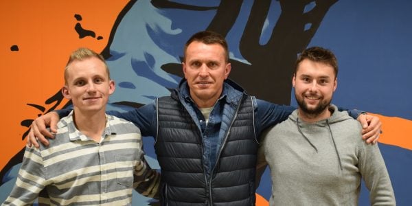 Od lewej: Przemysław Mamczak, Leszek Ojrzyński, Paweł Szymański