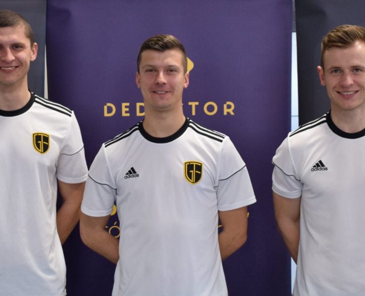 Dawid Szwarga, Mateusz Maciejewski i Łukasz Targiel - Grupa Trenerów Futbolu