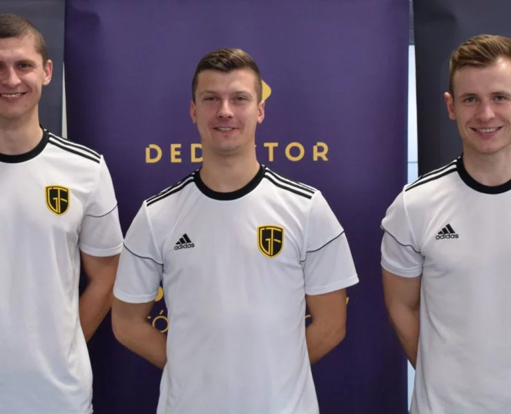 Dawid Szwarga, Mateusz Maciejewski i Łukasz Targiel - Grupa Trenerów Futbolu
