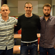 Od lewej: Przemysław Mamczak, Gaizka Garitano, Paweł Szymański