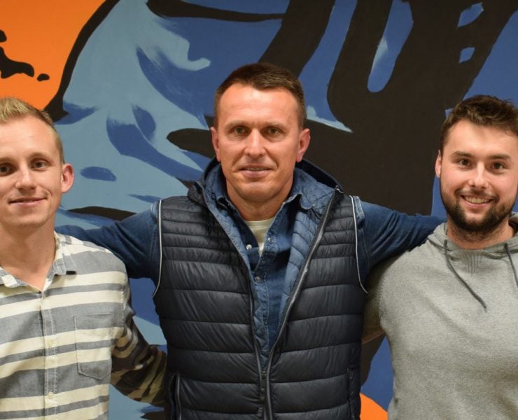 Od lewej: Przemysław Mamczak, Leszek Ojrzyński, Paweł Szymański